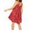 Miniatura: Red Burgundy Grey Women Dress
