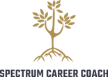 Logo picture of a gold tree and Spectrum Career Coach written underneath.