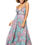 Thumbnail: Turquoise Pink Gold Women Dress
