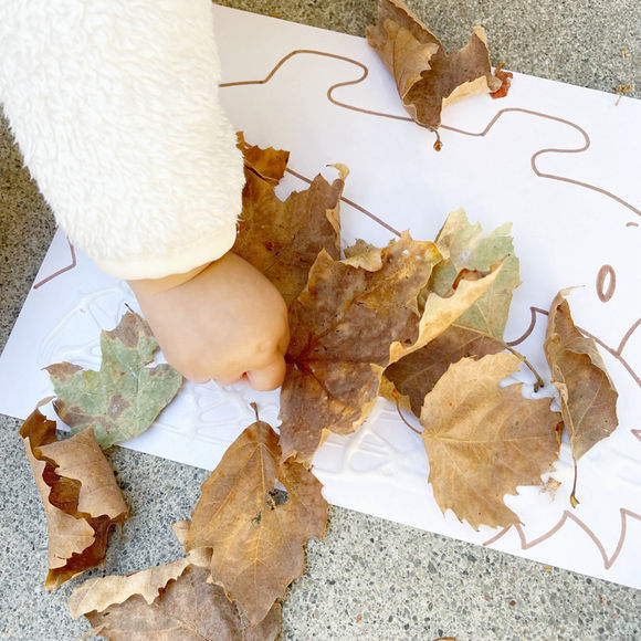 Fallen Leaves Hedgehog Step 2