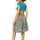 Thumbnail: Turquoise Pink Khaki Women Skirt