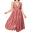 Thumbnail: Red Pink Petrol Beige Women Dress