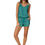 Miniatura: Turquoise Green Grey <b>Women</b> Short <b>Jumpsuit</b>