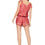 Miniatura: Rosa Blanco Beige Mujeres Short Jumpsuit