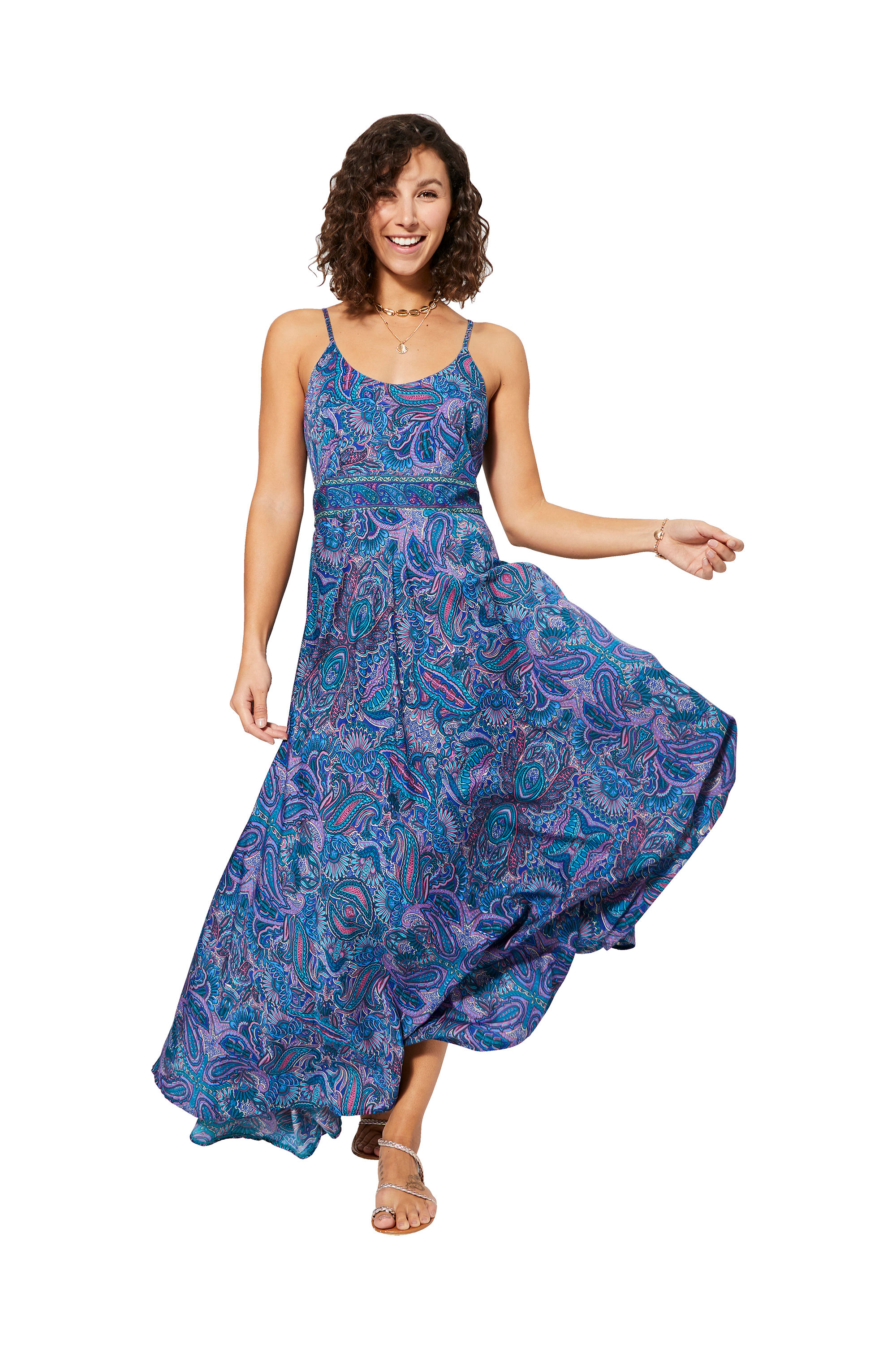 Blue Pink Purple Women Dress