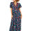 Miniatura: Navy Blue Burgundy Beige Women Dress