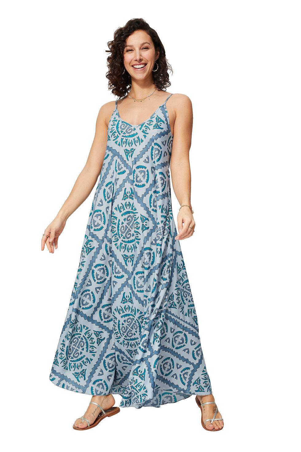 Vestido de Mujer Gris Petróleo Negro