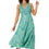 Thumbnail: Green Blue Cream Women Dress