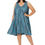 Miniatura: Vestido de talla grande para mujeres en color azul marino grisáceo