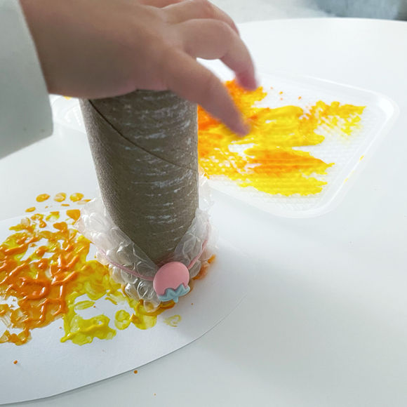 Bubble Wrap Painting Corn Step 6