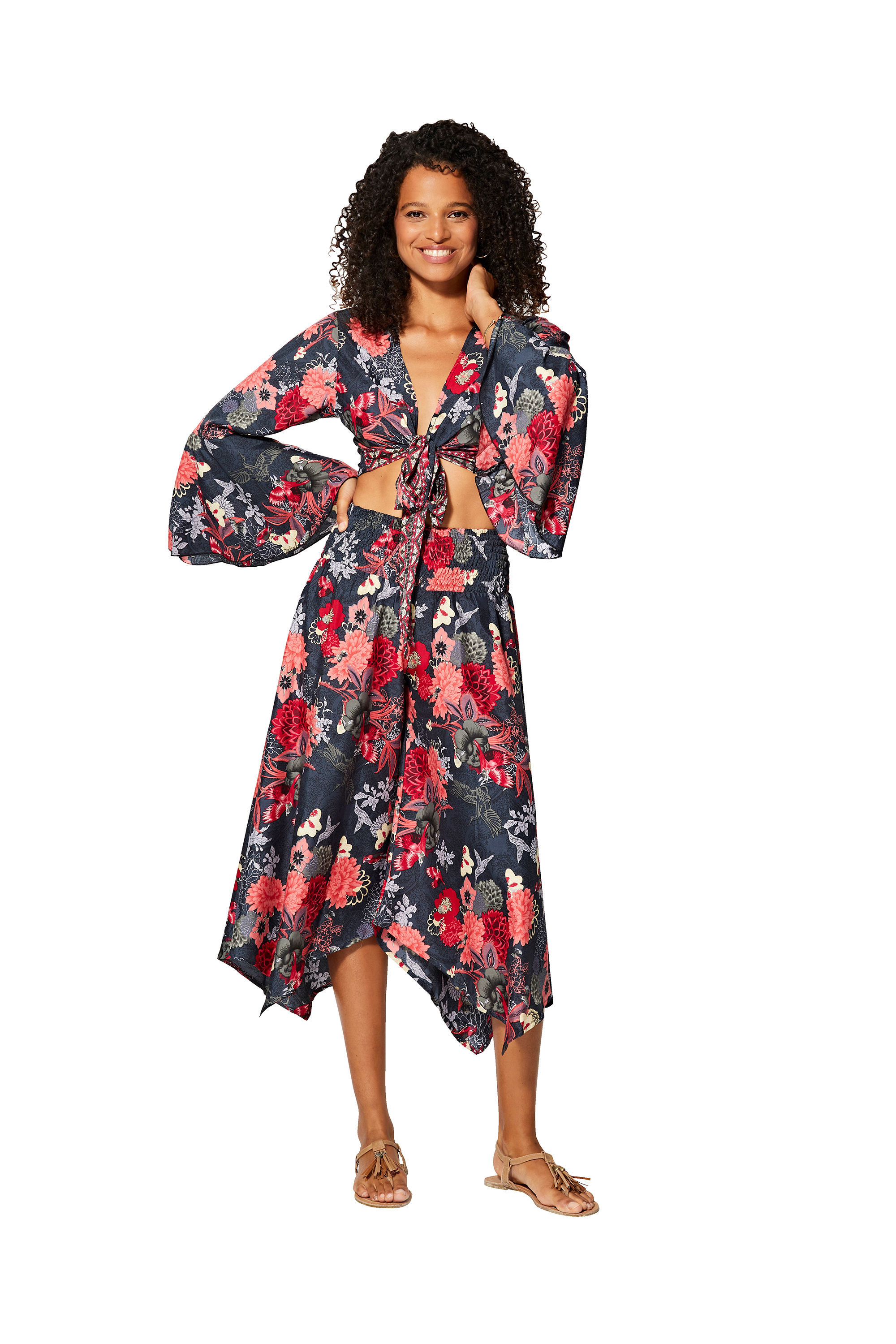 Black Pink Cream Women Set