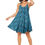 Miniatura: Azul Rosa Beige Vestido de Mujer