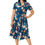 Miniatura: Azul Verde Naranja Mujeres Vestido Talla Grande
