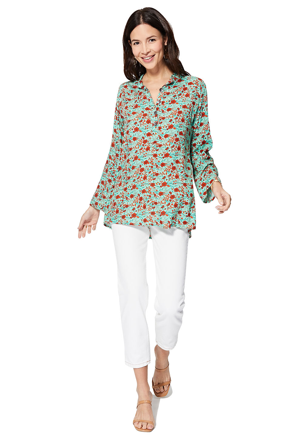 Green Orange Women Shirt