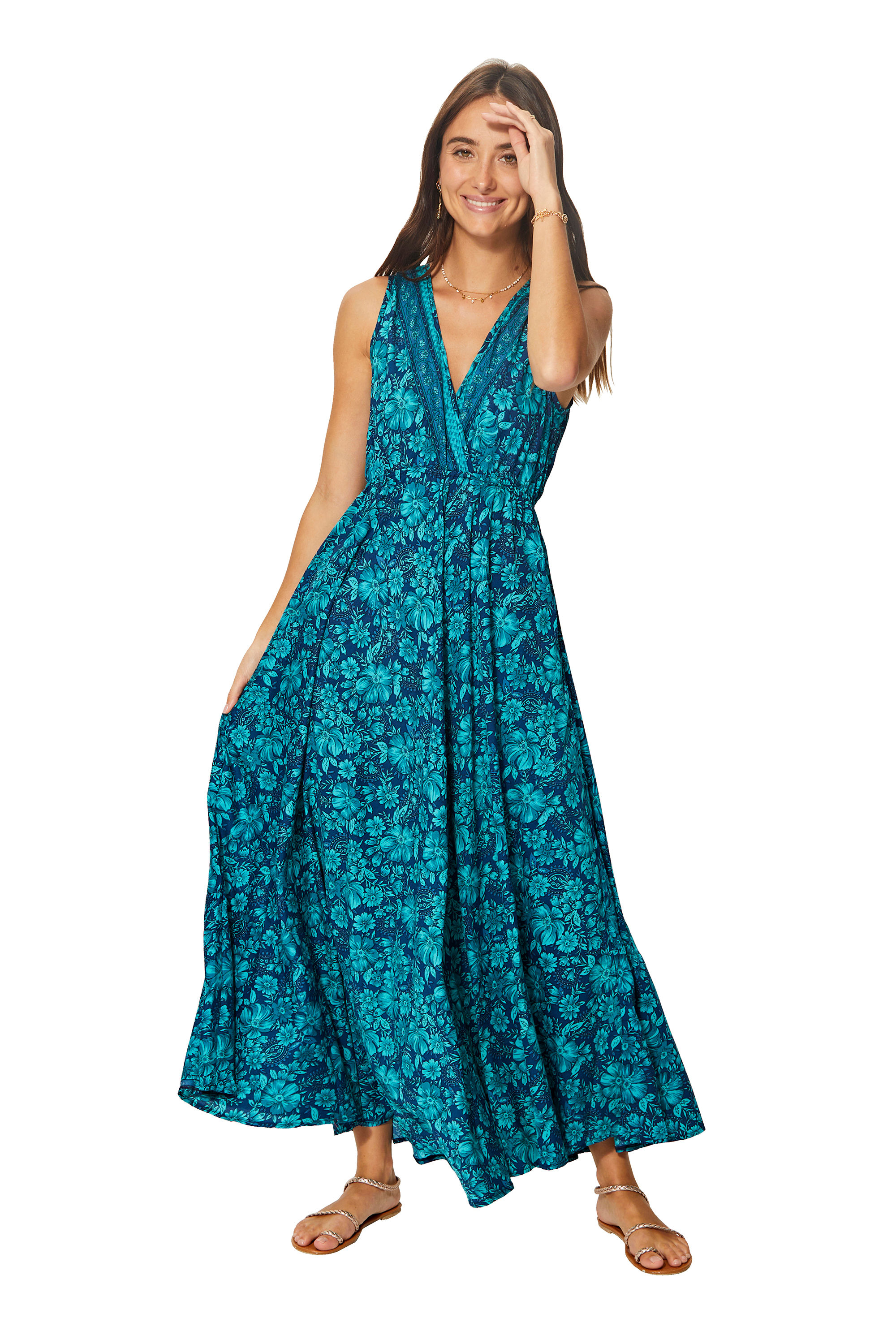 Blue Turquoise Women Dress