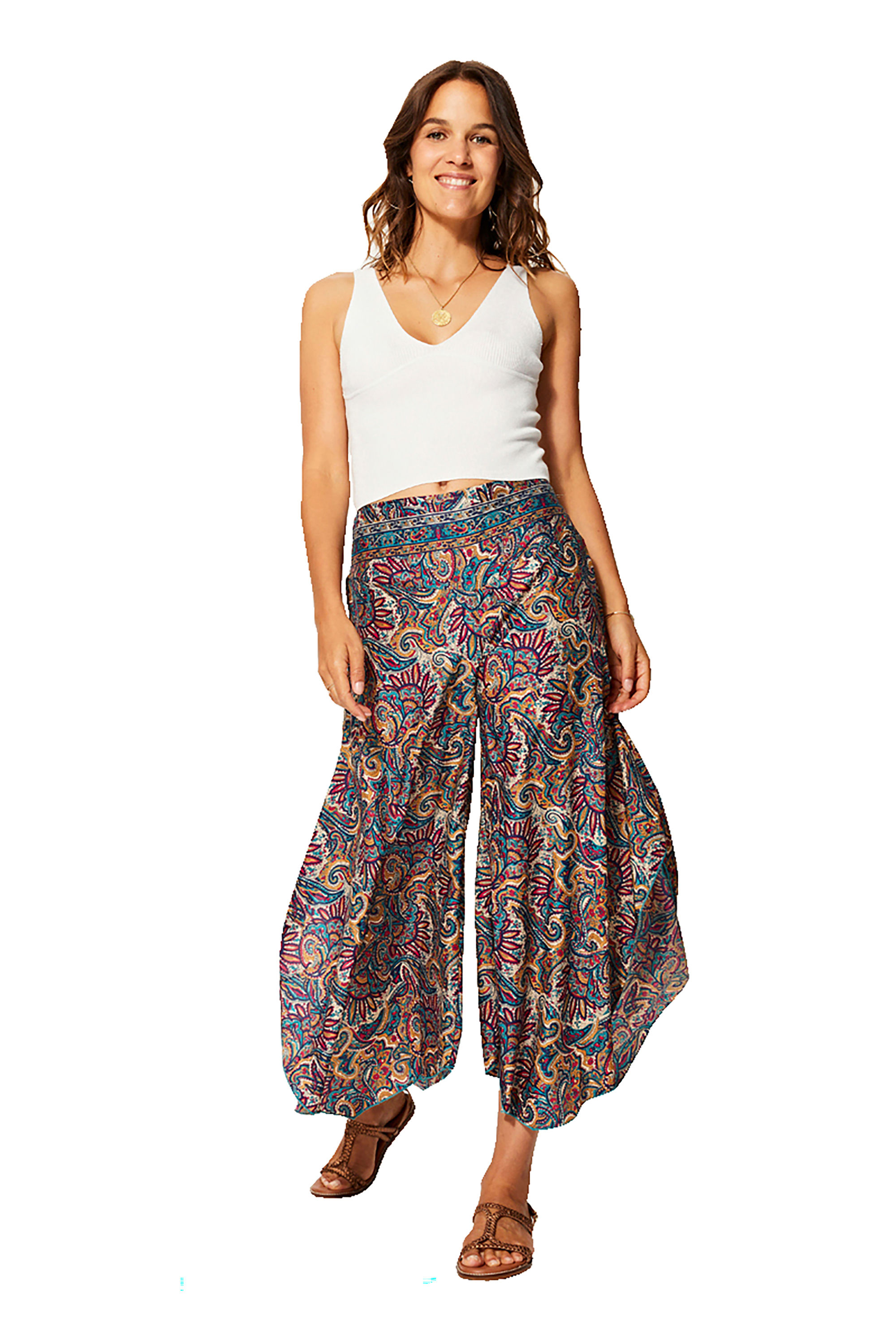 Cream Navy Blue Green Pink Women Trousers