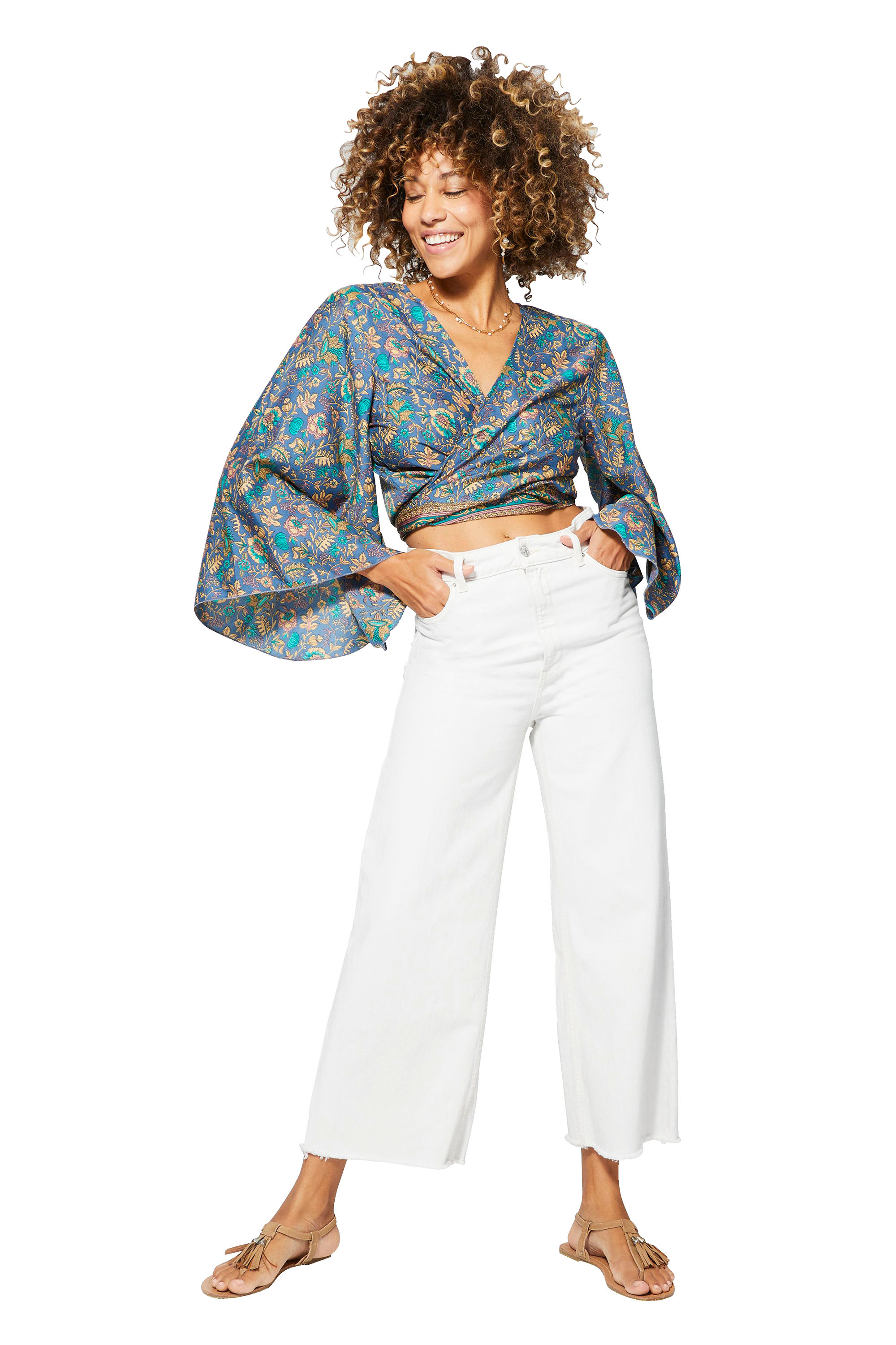 Navy Blue Beige Green Pink Women Top