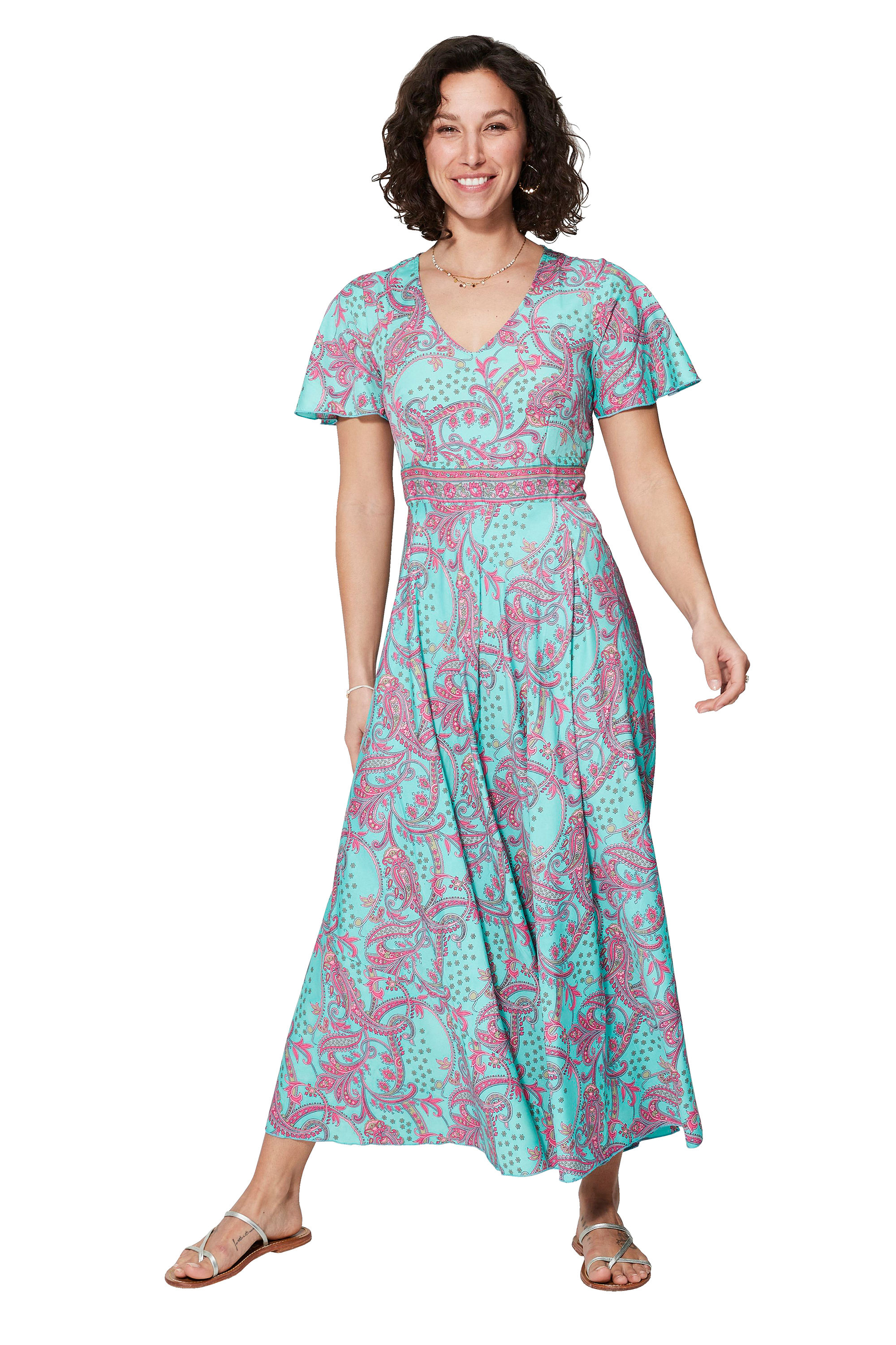 Turquoise Pink Grey Green <b>Women Dress</b>