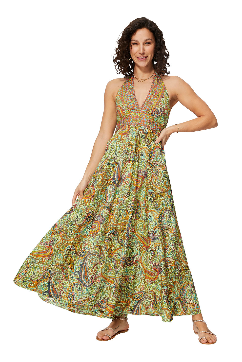 <span style="color:green">Verde</span> <span style="color:orange">Naranja</span> <span style="color:grey">Gris</span> <span style="color:pink">Rosa</span> Vestido de Mujer