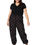 Thumbnail: Black White Women Plus Size Trousers