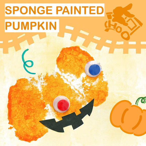 Sponge Painted Pumpkin Cover