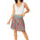 Thumbnail: Red Turquoise Green Orange Women Skirt