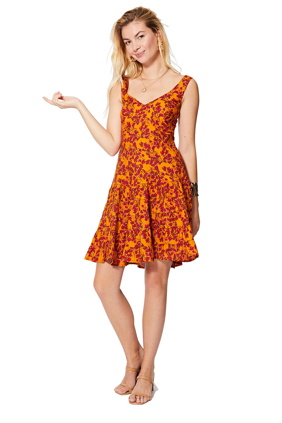 Orange Red Women Dress