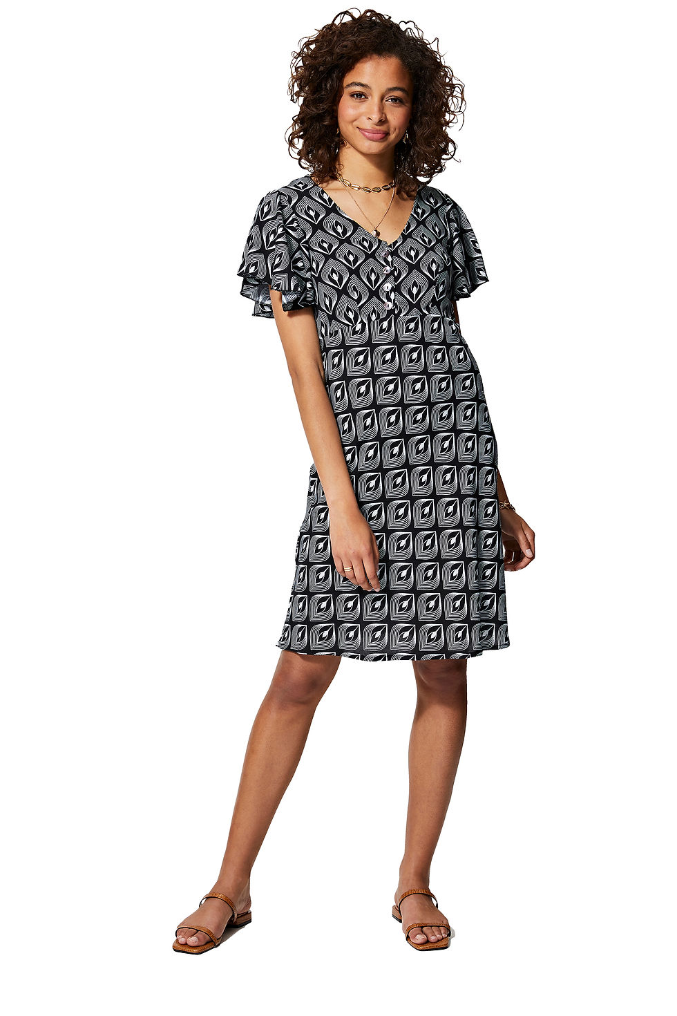 <span class="color">Negro</span> <span class="color">Blanco</span> <span class="gender">Mujeres</span> <span class="type">Vestido</span>