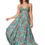 Thumbnail: Green Turquoise Red Yellow Women Dress