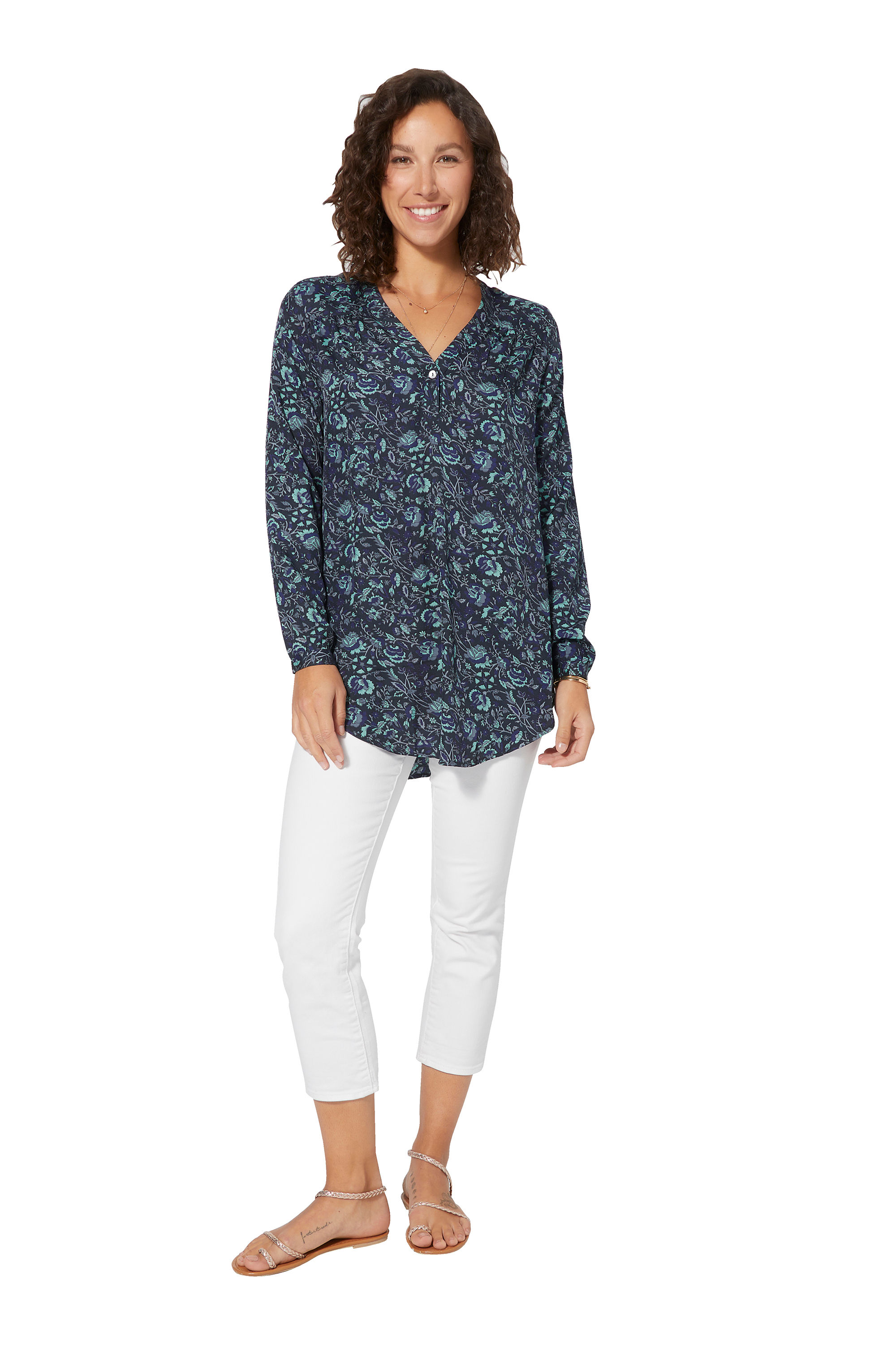 Black Navy Blue Turquoise Women Tunic