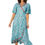 Thumbnail: Blue Pink Green Cream Women Dress