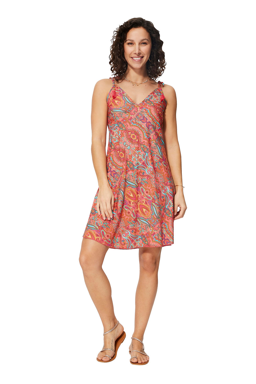 <span style="color:pink">Pink</span> <span style="color:orange">Orange</span> <span style="color:turquoise">Women Dress</span>