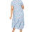 Miniatura: Blanco Azul Púrpura Mujeres Vestido Talla Grande