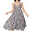 Thumbnail: Turquoise Blue Red Beige Women Dress