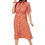 Miniatura: Naranja Verde Blanco Amarillo Mujeres Vestido Talla Grande