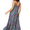 Miniatura: Azul Verde Morado Naranja Vestido de Mujer