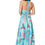 Thumbnail: Turquoise Blue Orange Purple Women Dress