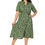 Miniatura: Vestido de Mujer Talla Grande Verde Beige Blanco