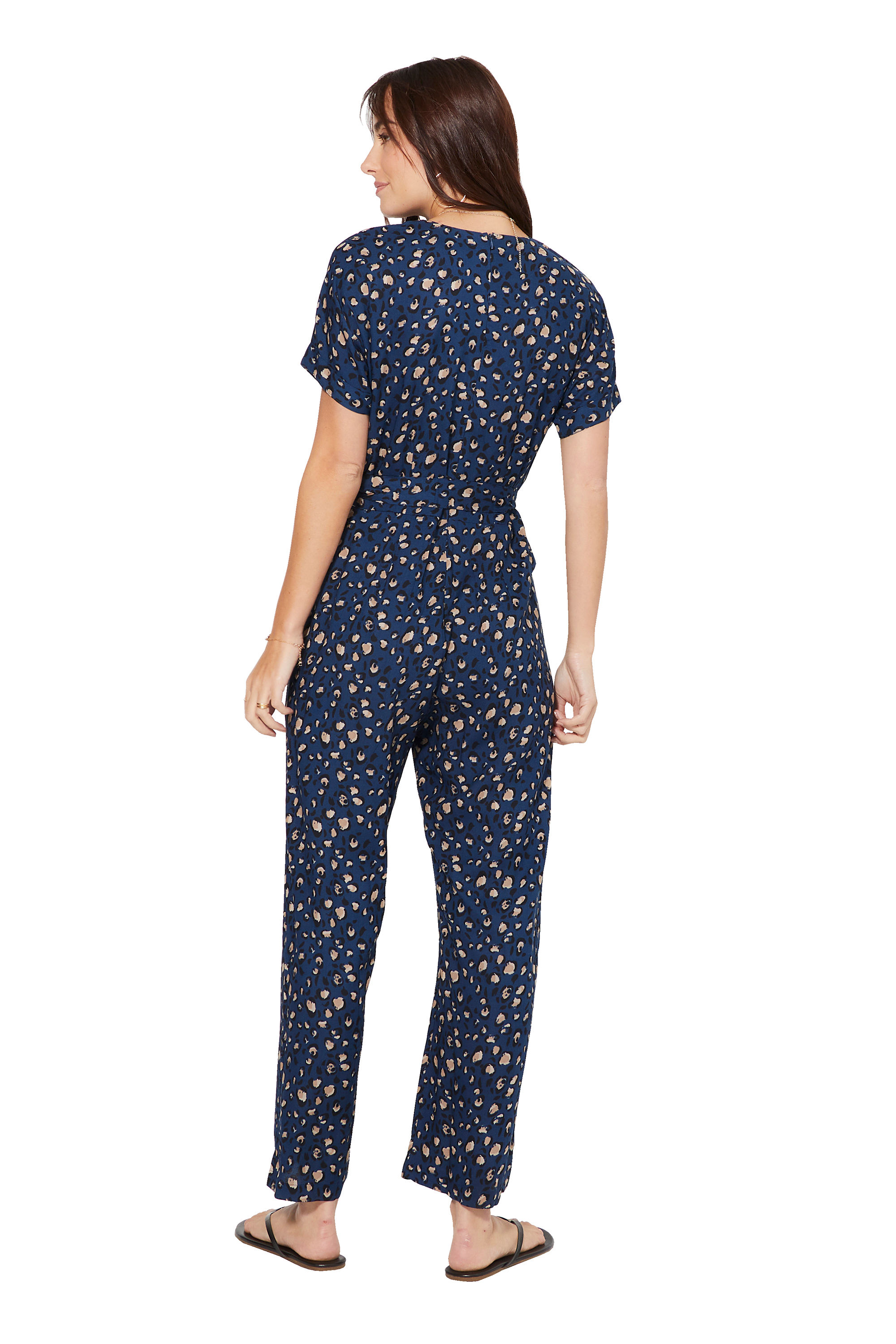 Blue Beige Black Women Jumpsuit