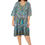 Thumbnail: Turquoise Purple Yellow Women Plus Size Dress