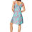 Thumbnail: Turquoise Pink Grey Green Women Dress