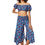 Thumbnail: Blue Red White Women Co-Ord Set For Summer