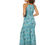 Thumbnail: Turquoise Navy Blue Cream Women Dress