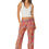 Thumbnail: Pink Orange Turquoise Beige Women Trousers