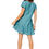 Thumbnail: Turquoise Navy Blue Pink Women Dress