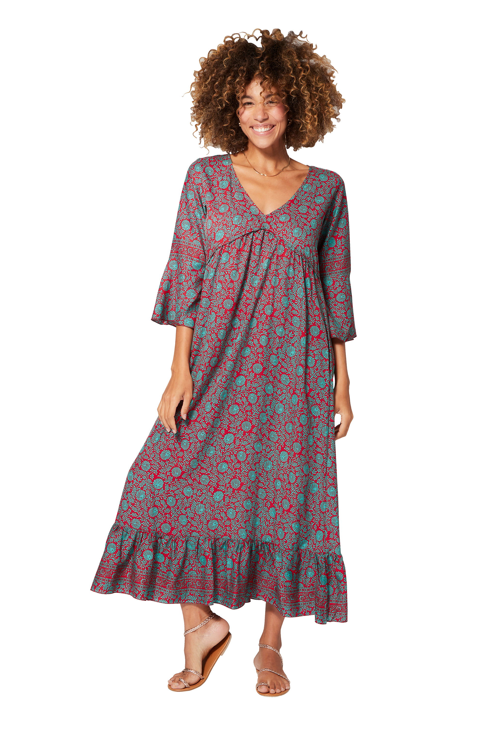 Red Green Women Dress