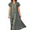 Thumbnail: Blue Turquoise Beige Women Dress