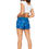 Thumbnail: Blue Turquoise Grey Women Short