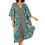 Thumbnail: Turquoise Purple Yellow Women Kaftan