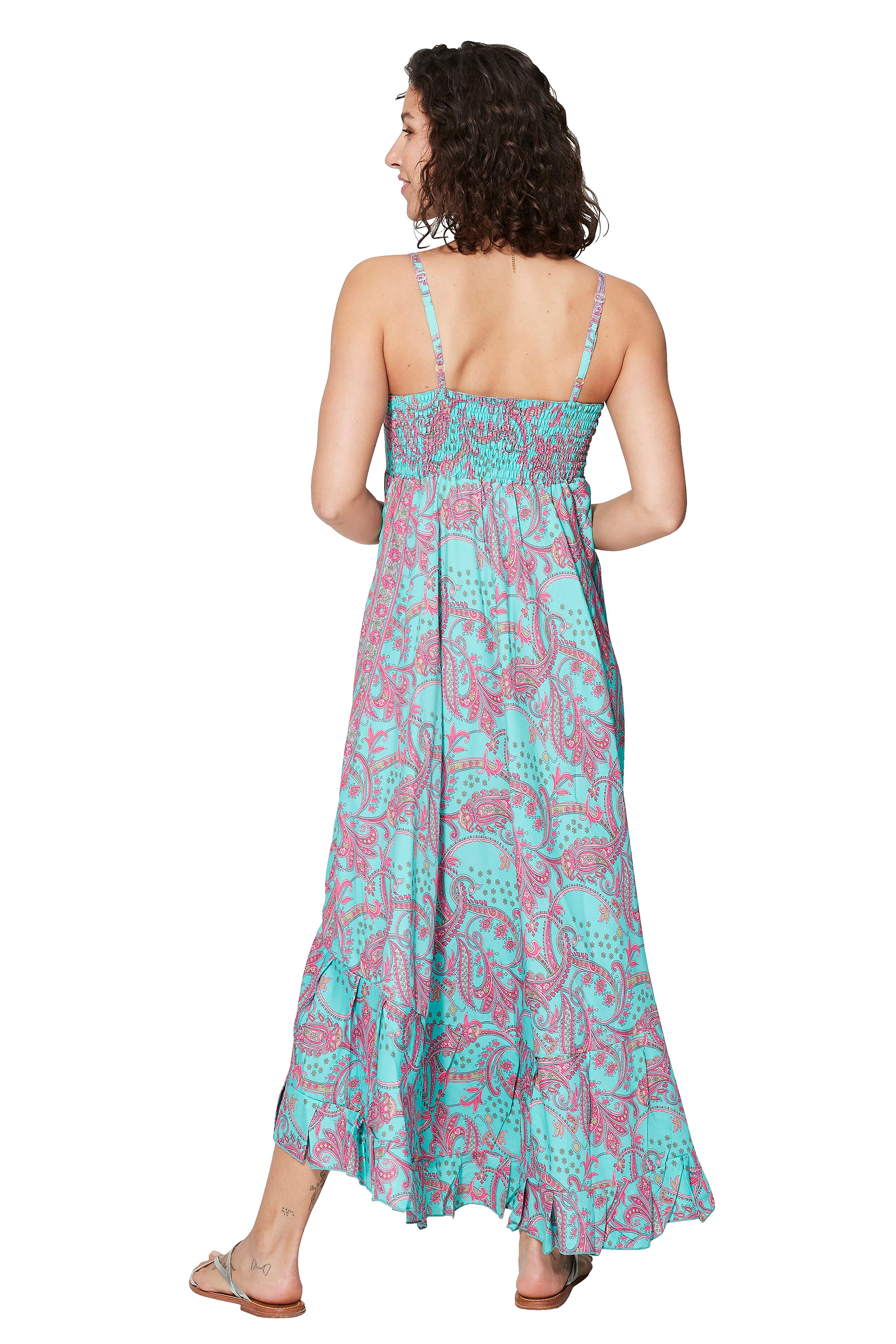 Turquoise Pink Grey Green Women Dress